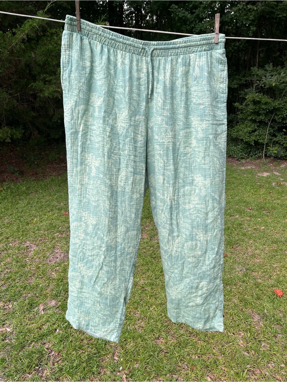 Wonderly Mint Green Wide-Leg Pull-On Pants